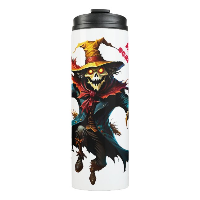 Halloween scarecrow  thermal tumbler (Front)
