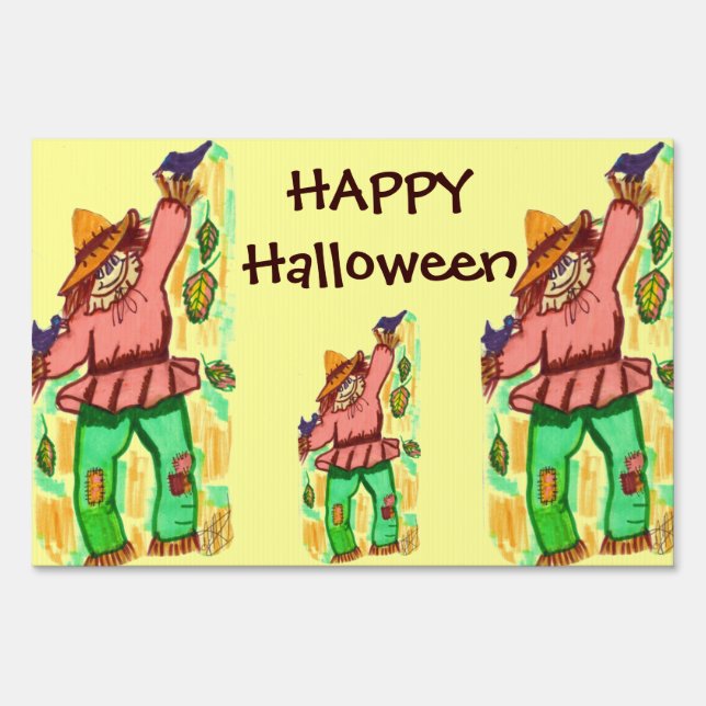 HALLOWEEN SCARECROW yard sign (Front)