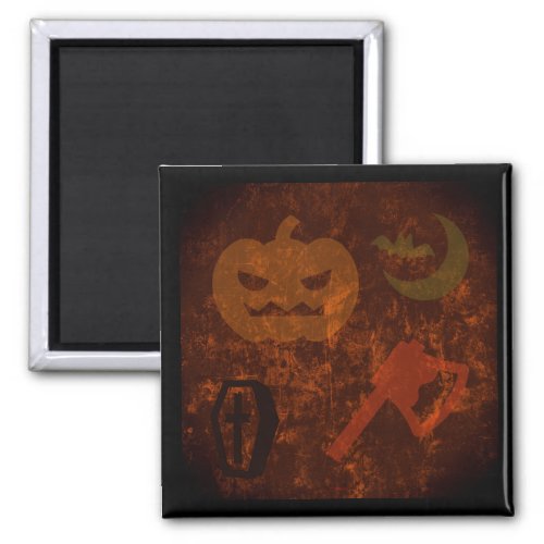 Halloween Scares on Eerie Background Magnet