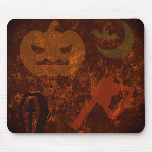 Halloween Scares on Eerie Background Mouse Pad