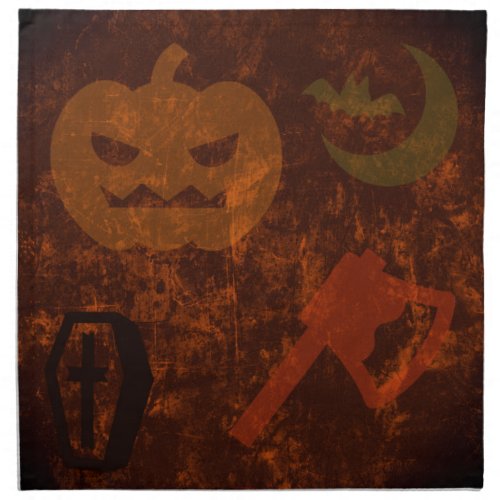 Halloween Scares on Eerie Background Napkin