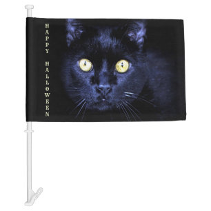 Halloween Scary Black Cat Horror Dark Nigh Car Flag