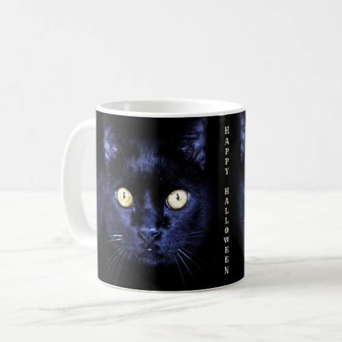 Halloween Scary Black Cat Horror Dark Night Coffee Mug