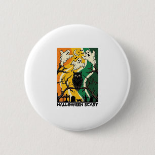 Halloween Scary Black Owl Ghosts Graveyard_1 Button