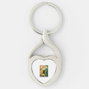 Halloween Scary Black Owl Ghosts Graveyard_1 Keychain