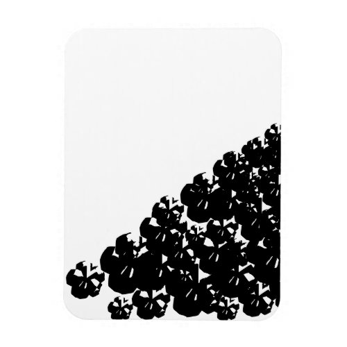 Halloween scary black skulls pile white magnet