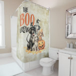 Halloween Scary Boo Dogs Crew Orange Pumpkin Shower Curtain<br><div class="desc">Halloween Scary Boo Dogs Crew Orange Pumpkin Shower Curtain. Unique,  beautiful,  stylish design. Easy to be personalized. Font style,  size and colors can be changed. Matching items are available.</div>