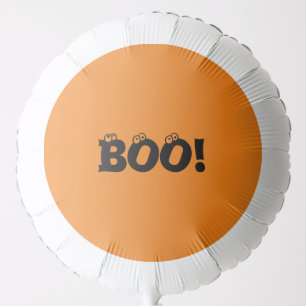 Halloween Scary Boo! eyeballs black orange spooky Balloon