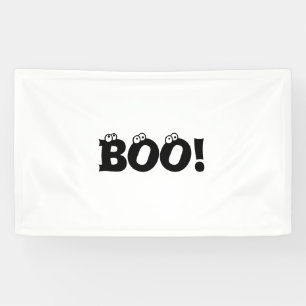 Halloween Scary Boo! eyeballs black white decor Banner