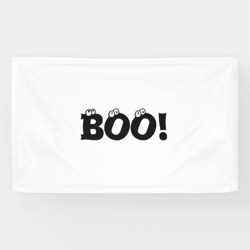 Halloween Scary Boo eyeballs black white decor Banner