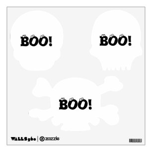 Halloween Scary Boo! eyeballs black white decor Wall Decal