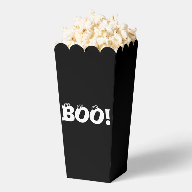 Halloween Scary Boo! eyeballs black white treats Favor Boxes (Popped)
