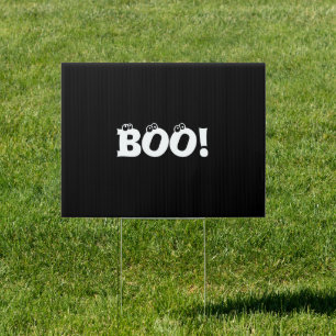 Halloween Scary Boo! eyeballs funny decoration Sign