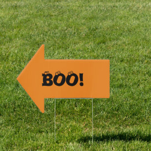 Halloween Scary Boo! eyeballs funny decoration Sign