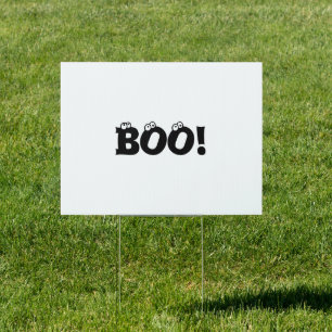Halloween Scary Boo! eyeballs funny decoration Sign