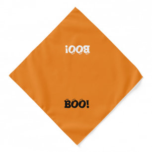 Halloween Scary Boo! eyeballs orange dog costume Bandana