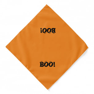 Halloween Scary Boo! eyeballs orange funny dog Bandana