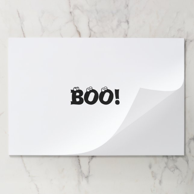 Halloween Scary Boo! eyeballs paper placemats (Folded)