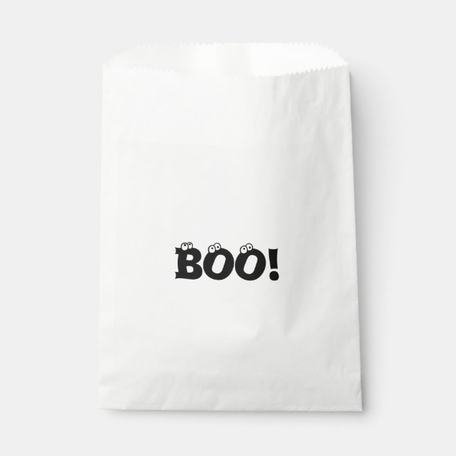 Halloween Scary Boo! eyeballs treat or trick Favor Bag (Front)