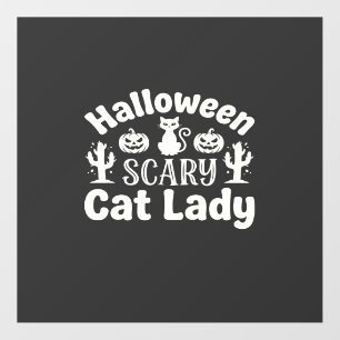 Halloween Scary Cat Lady_1 Floor Decals