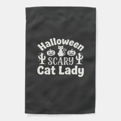 Halloween Scary Cat Lady_1 Garden Flag