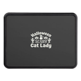 Halloween Scary Cat Lady_1 Hitch Cover