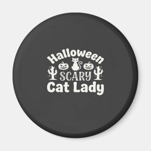 Halloween Scary Cat Lady_1 Magnet