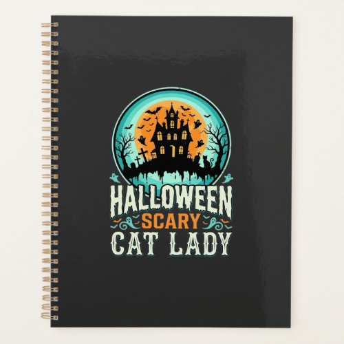 Halloween Scary Cat Lady Haunted House Design_1 Planner