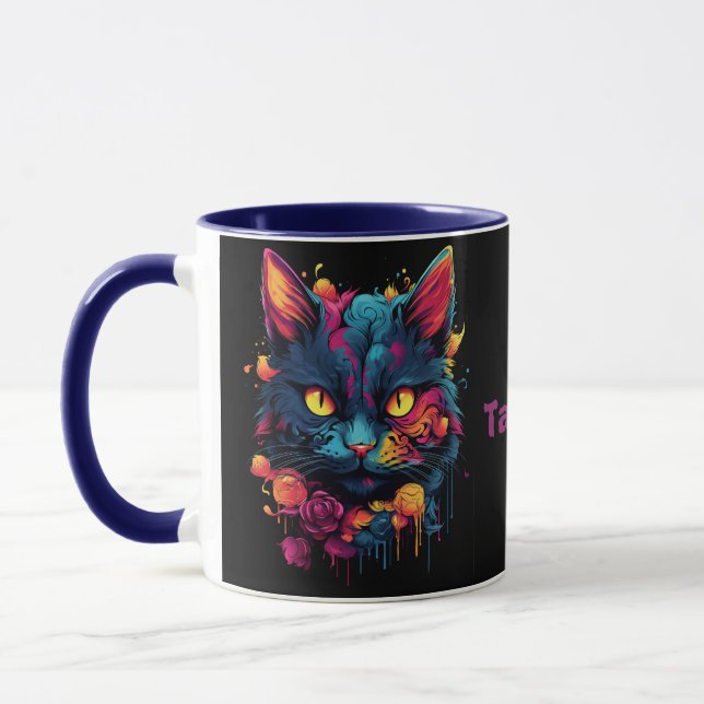 Halloween/Scary Cat/Witchy personalized Mug (Left)