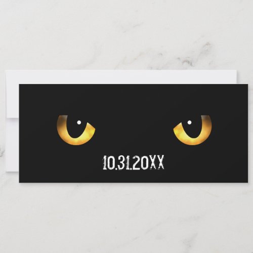 Halloween Scary Cat's Eyes Custom Invitation
