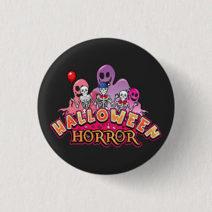 Halloween Scary Clowns Horror Button