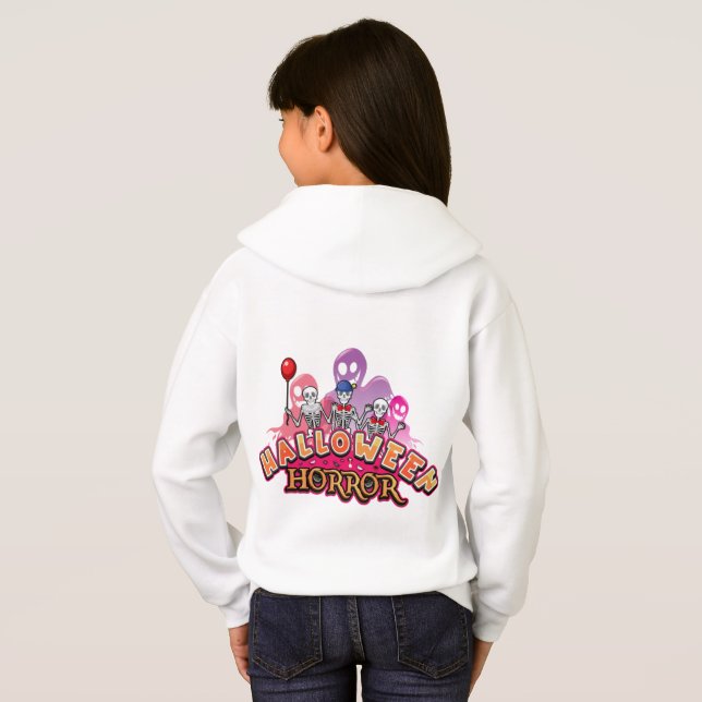 Halloween Scary Clowns Horror  Hoodie (Back Full)