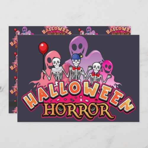 Halloween Scary Clowns Horror    Invitation