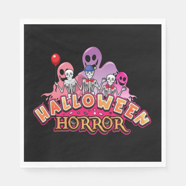 Halloween Scary Clowns Horror   Napkins (Front)