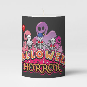 Halloween Scary Clowns Horror Pillar Candle