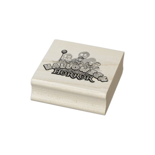 Halloween Scary Clowns Horror Rubber Stamp