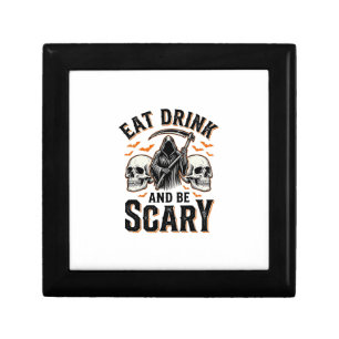 Halloween Scary Eat Drink And Be Scary Grim Reaper Gift Box