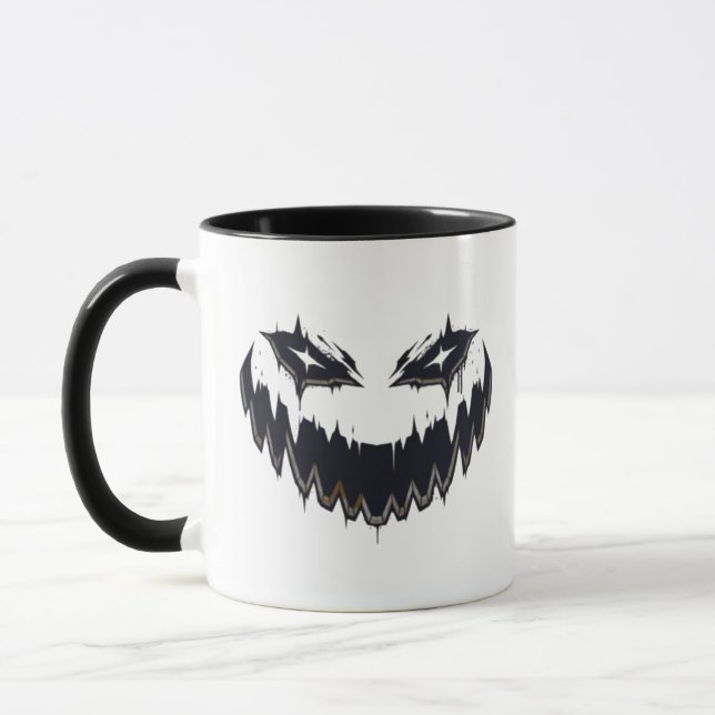 Halloween Scary Evil Pumpkin Funny Pumpkin Head Cl Mug (Left)