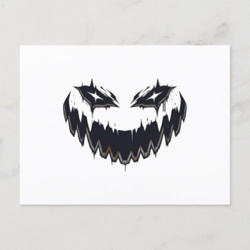 Halloween Scary Evil Pumpkin Funny Pumpkin Head Cl Postcard