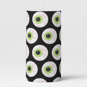 Halloween Scary Eyeball Pillar Candle