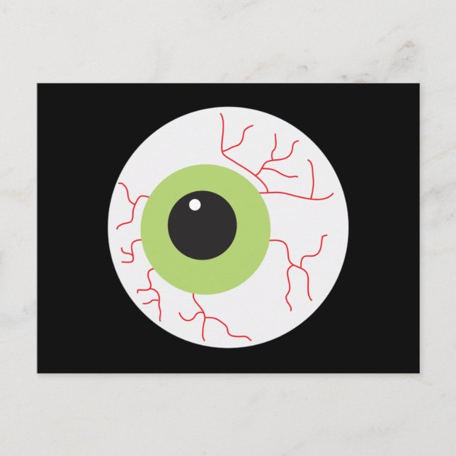 Halloween Scary Eyeball Postcard (Front)