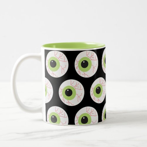 Halloween Scary Eyeball Two_Tone Coffee Mug