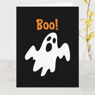 Halloween Scary Funny Holiday Ghost Says Boo Card