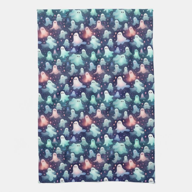 Halloween Scary Ghost and Goblins Kitchen Towel (Vertical)