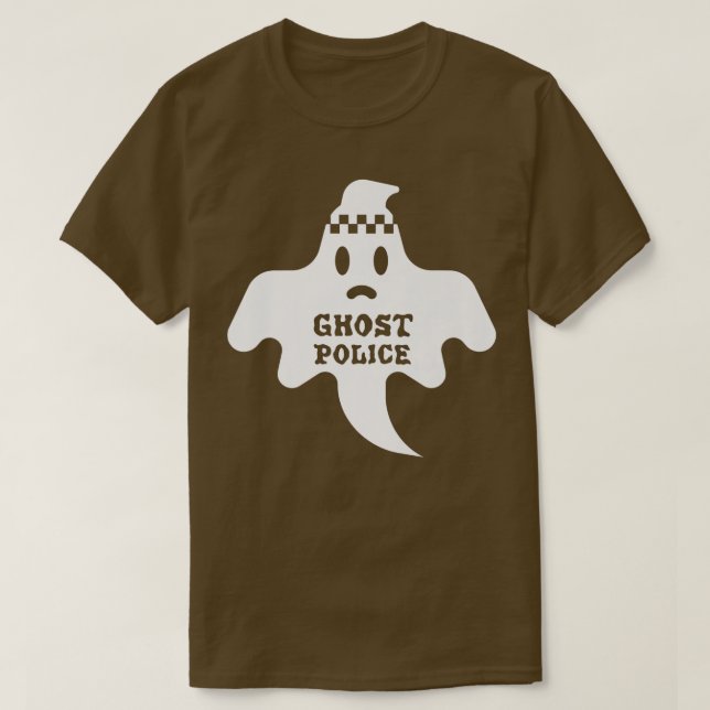 Halloween Scary Ghost Police Spooky Boo Funny 279 T-Shirt (Design Front)