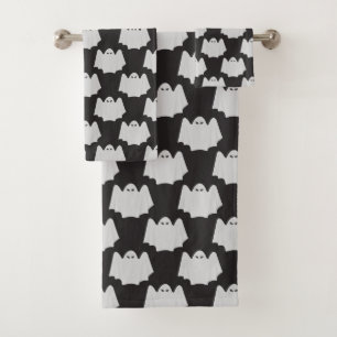 Halloween, Scary Ghost, Trick Or Treat, Boo Bath Towel Set