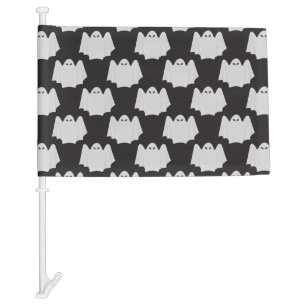 Halloween, Scary Ghost, Trick Or Treat, Boo Car Flag