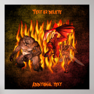 Halloween Scary Gremlins Monsters Personalized Poster