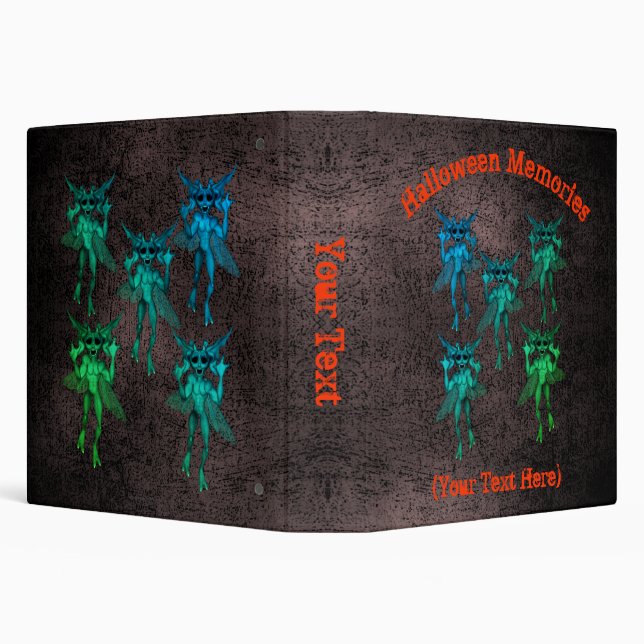 Halloween Scary Gremlins Personalized     3 Ring Binder (Background)