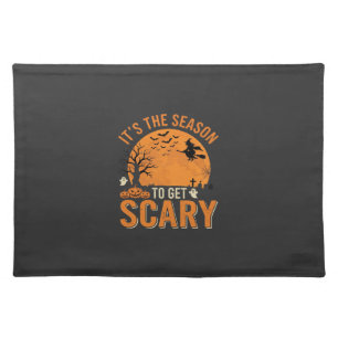 Halloween Scary Haunted Castle Vector Cloth Placemat